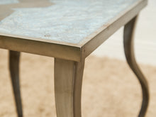 Load image into Gallery viewer, Brutalist Cement and Steel Inlaid End Table
