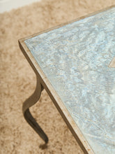 Load image into Gallery viewer, Brutalist Cement and Steel Inlaid End Table
