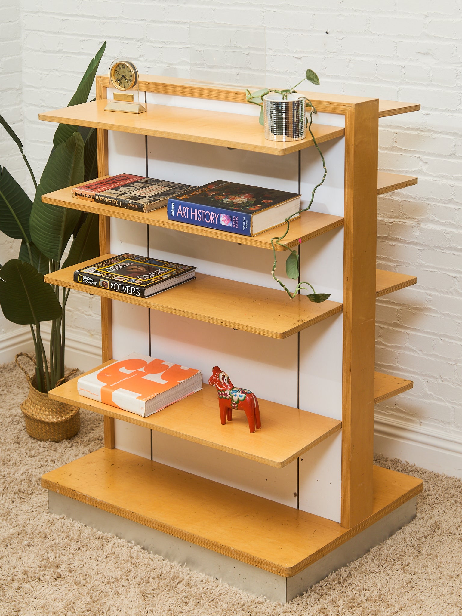 USA Vintage store display デッドストック Danish Freestanding Midcentury Vintage Bookshelf System / Bookcase