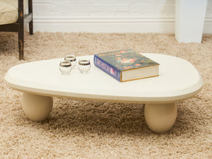 White Sculptural Coffee Table