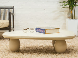 White Sculptural Coffee Table
