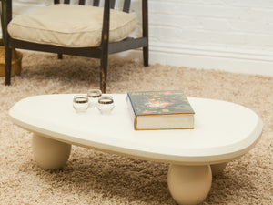 White Sculptural Coffee Table