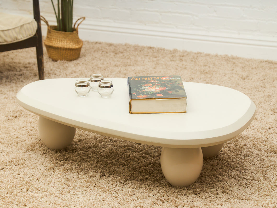 White Sculptural Coffee Table