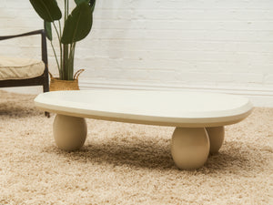 White Sculptural Coffee Table