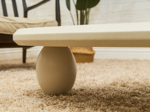 White Sculptural Coffee Table
