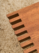 Load image into Gallery viewer, Mid-Century Slat Coffee Table with White Laminate Tile Inlay
