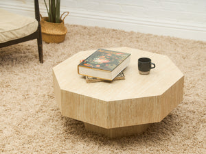 Faux Travertine Coffee Table