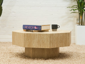 Faux Travertine Coffee Table