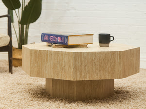 Faux Travertine Coffee Table