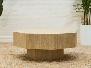 Faux Travertine Coffee Table