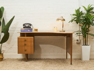 Boomerang Shaped Vintage Desk