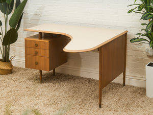Boomerang Shaped Vintage Desk