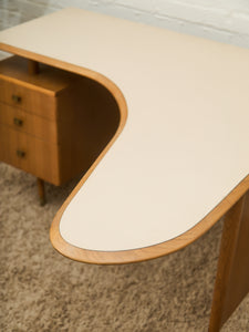 Boomerang Shaped Vintage Desk