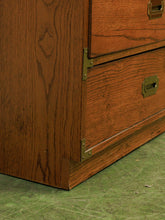 Load image into Gallery viewer, 3 Drawer Lowboy Campaign Dresser

