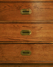 Load image into Gallery viewer, 3 Drawer Lowboy Campaign Dresser

