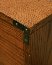 Load image into Gallery viewer, 3 Drawer Lowboy Campaign Dresser
