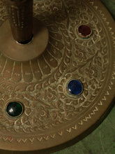 Load image into Gallery viewer, Brass Antique Ornate Glass Indian Lamp
