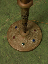 Load image into Gallery viewer, Brass Antique Ornate Glass Indian Lamp
