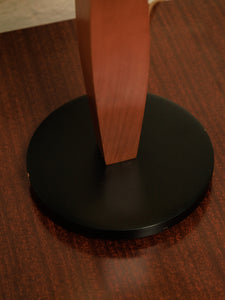 Sleek Small Walnut Lamp