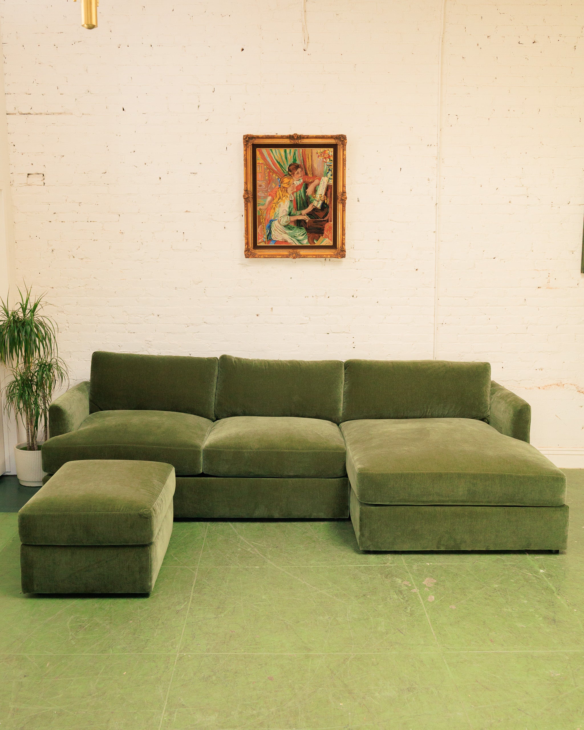 Michonne Sectional Sofa with Cuddle Chaise and Ottoman in Amici