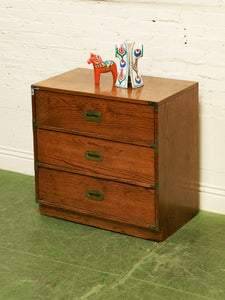 3 Drawer Lowboy Campaign Dresser