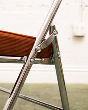 Load image into Gallery viewer, Burnt Orange and Chrome Chair

