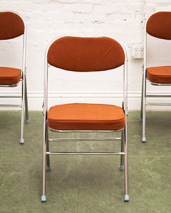 Burnt Orange and Chrome Chair