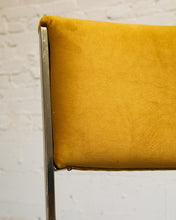 Load image into Gallery viewer, Gold Mustard Velvet Vintage Brass Chair Set
