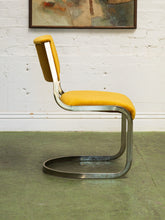 Load image into Gallery viewer, Gold Mustard Velvet Vintage Brass Chair Set

