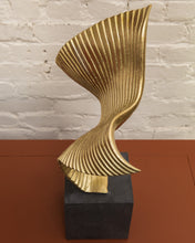 Load image into Gallery viewer, Gold Modernist Sculpture
