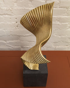 Gold Modernist Sculpture
