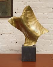 Load image into Gallery viewer, Gold Modernist Sculpture
