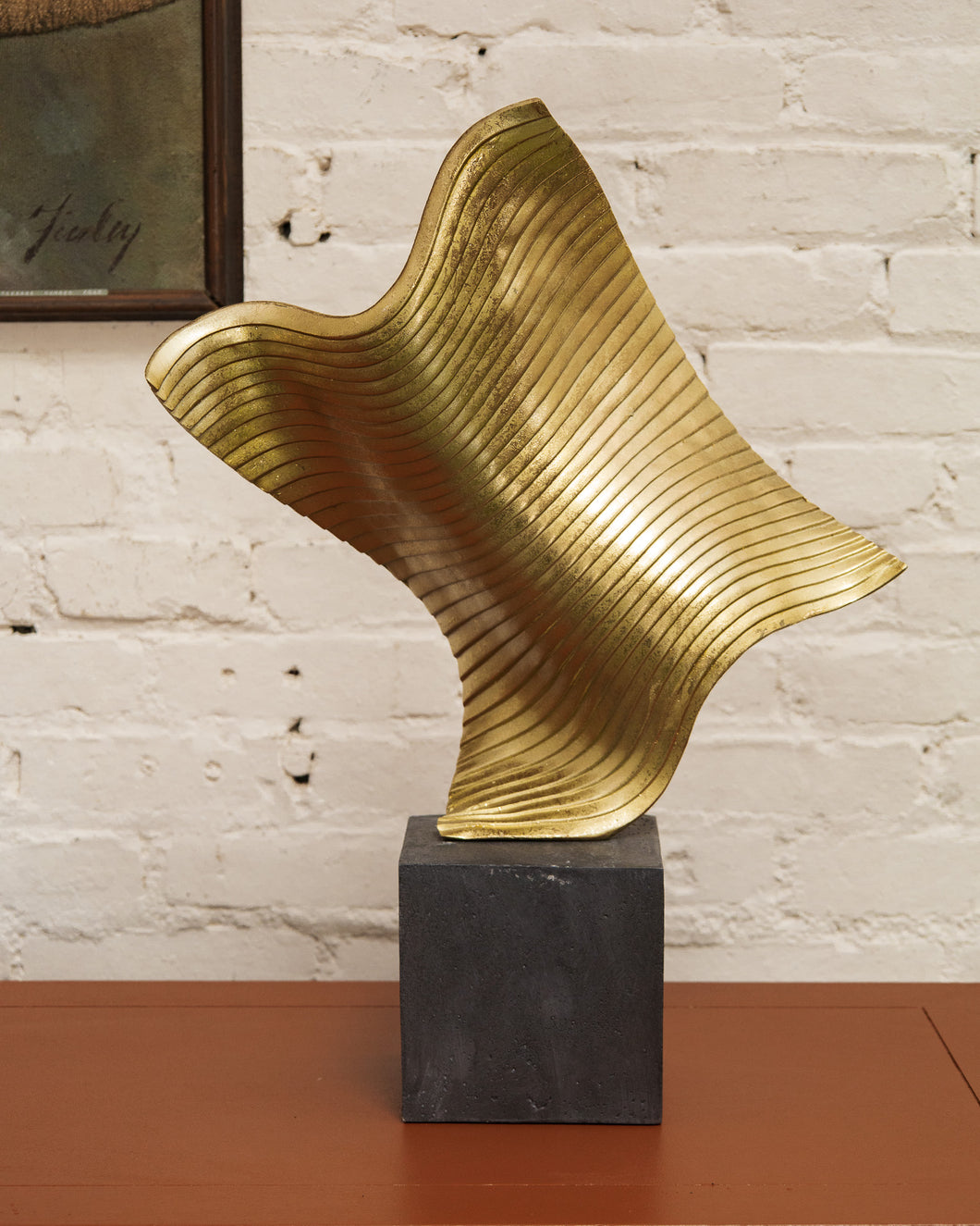 Gold Modernist Sculpture