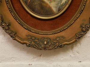 Vintage Cameo Creation Framed Portrait Baroness Von Krudener by Joseph Steiler