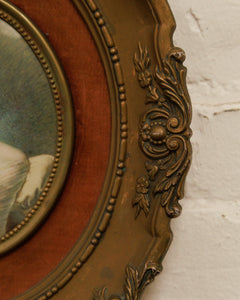 Vintage Cameo Creation Framed Portrait Baroness Von Krudener by Joseph Steiler