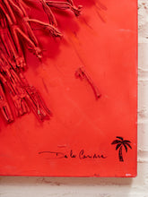 Load image into Gallery viewer, Crimson Flight Textural Abstract Bird Painting in Red by Julio De La Concha
