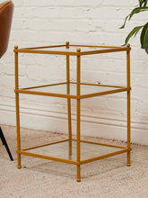 Load image into Gallery viewer, Gold Three Level Side Table

