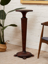 Load image into Gallery viewer, Rare 19th-century Antique Victorian Mahogany Torchère Plant Stand
