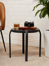 Load image into Gallery viewer, Black and Glass Side Table
