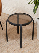 Load image into Gallery viewer, Black and Glass Side Table
