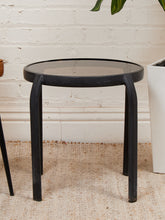 Load image into Gallery viewer, Black and Glass Side Table
