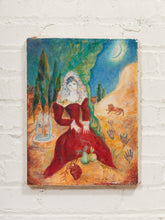 Load image into Gallery viewer, Moonlit Reverie Figurative Surrealist Painting with Woman in Crimson
