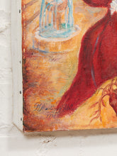 Load image into Gallery viewer, Moonlit Reverie Figurative Surrealist Painting with Woman in Crimson

