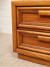 Load image into Gallery viewer, Boho Two Drawer Oak Nightstands
