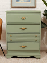 Load image into Gallery viewer, Mint Vintage Sweetheart Highboy Dresser
