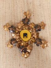 Load image into Gallery viewer, Brass Maple Leaf Starburst Clock Sun Wall Clock
