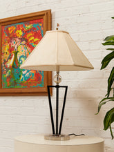 Load image into Gallery viewer, Prism Black Metal Table Lamp with Pagoda Shade
