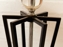 Load image into Gallery viewer, Prism Black Metal Table Lamp with Pagoda Shade
