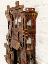 Load image into Gallery viewer, Curtis Jere Era Copper Wall Sculpture Neighborhood
