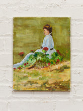 Load image into Gallery viewer, Garden Reverie Figurative Garden Painting with Girl in White
